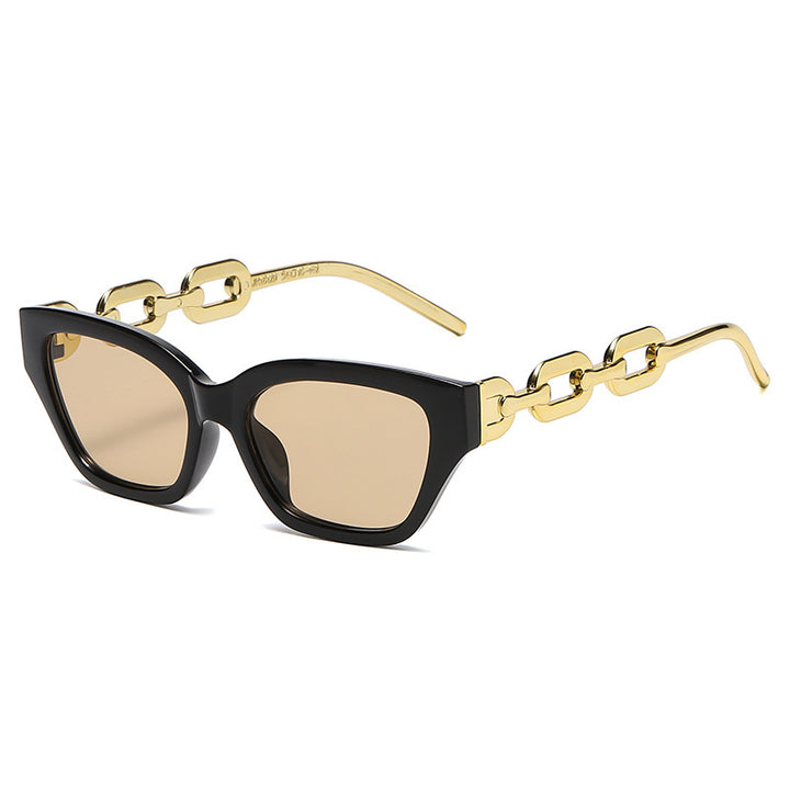 Luxe Fashion Cat Eye Sunglasses with Statement Chain Kalsten