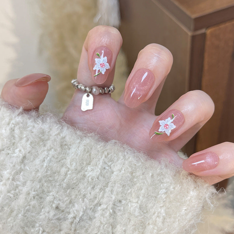 Artistic Floral Press-On Nails Kalsten