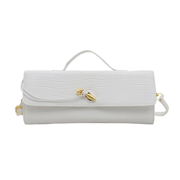 Elegant Crocodile-Textured Handbag