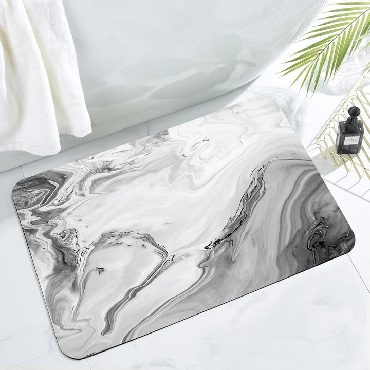 Artistic Floral Print Bathroom Mat