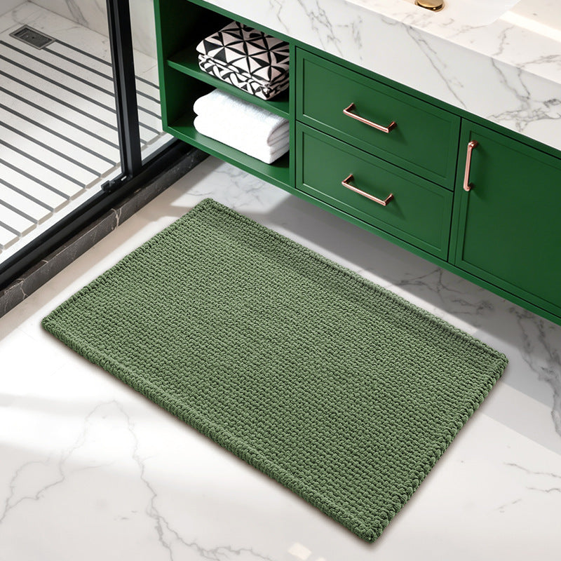 Textured Natural Fiber Bath Mat Kalsten