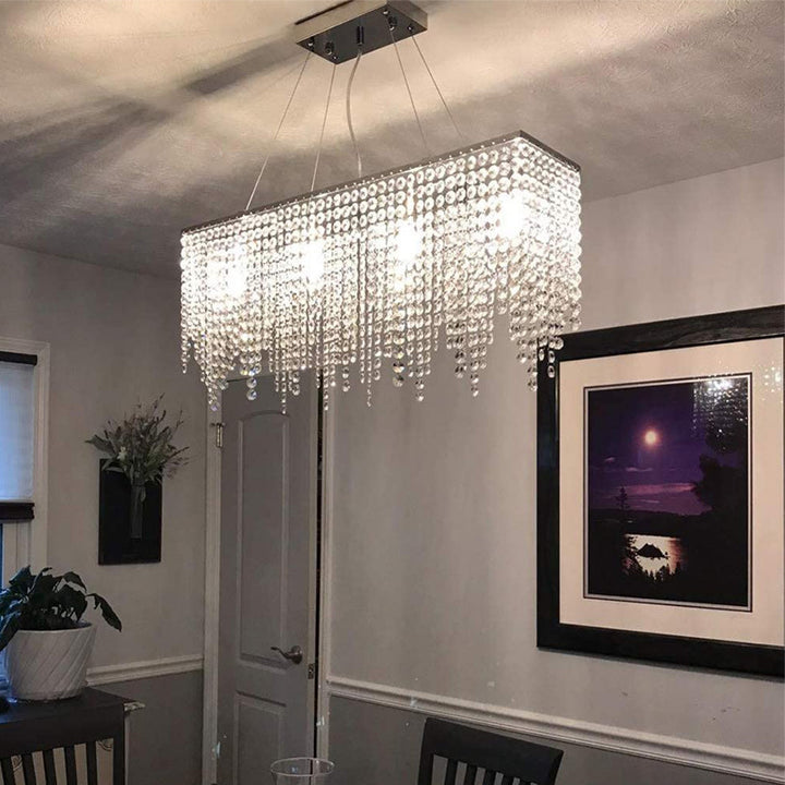Crystal Beaded Pendant Light Fixture