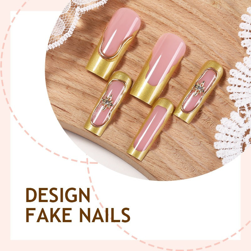 Nail set with glamorous decorations and elegant accents Kalsten