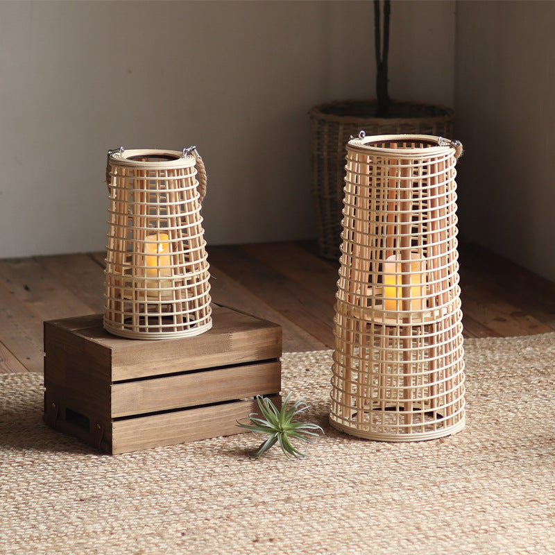 High-quality basket lamp in natural design Kalsten