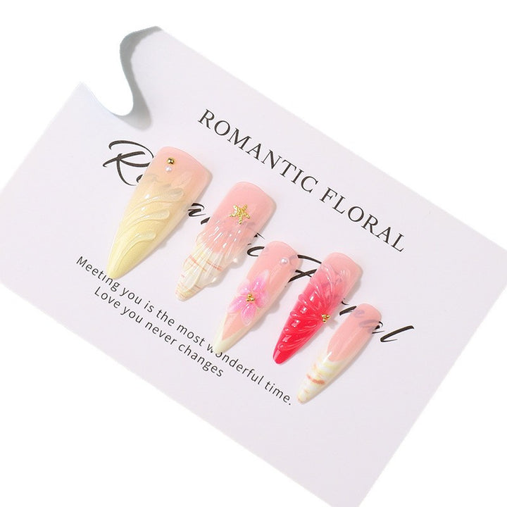 Romantic Floral Press-On Nail Tips Art Set Kalsten