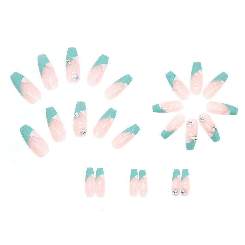 Artificial nail tips with glitter accents and elegant design Kalsten