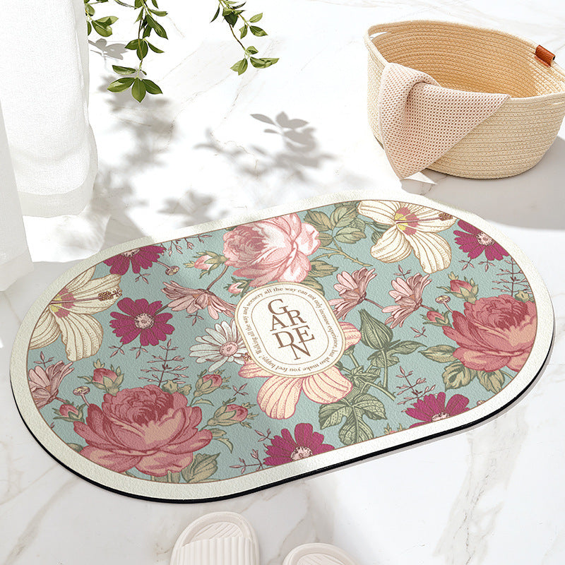 Floral Inspirational Bath Mat