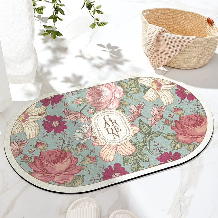 Floral Inspirational Bath Mat