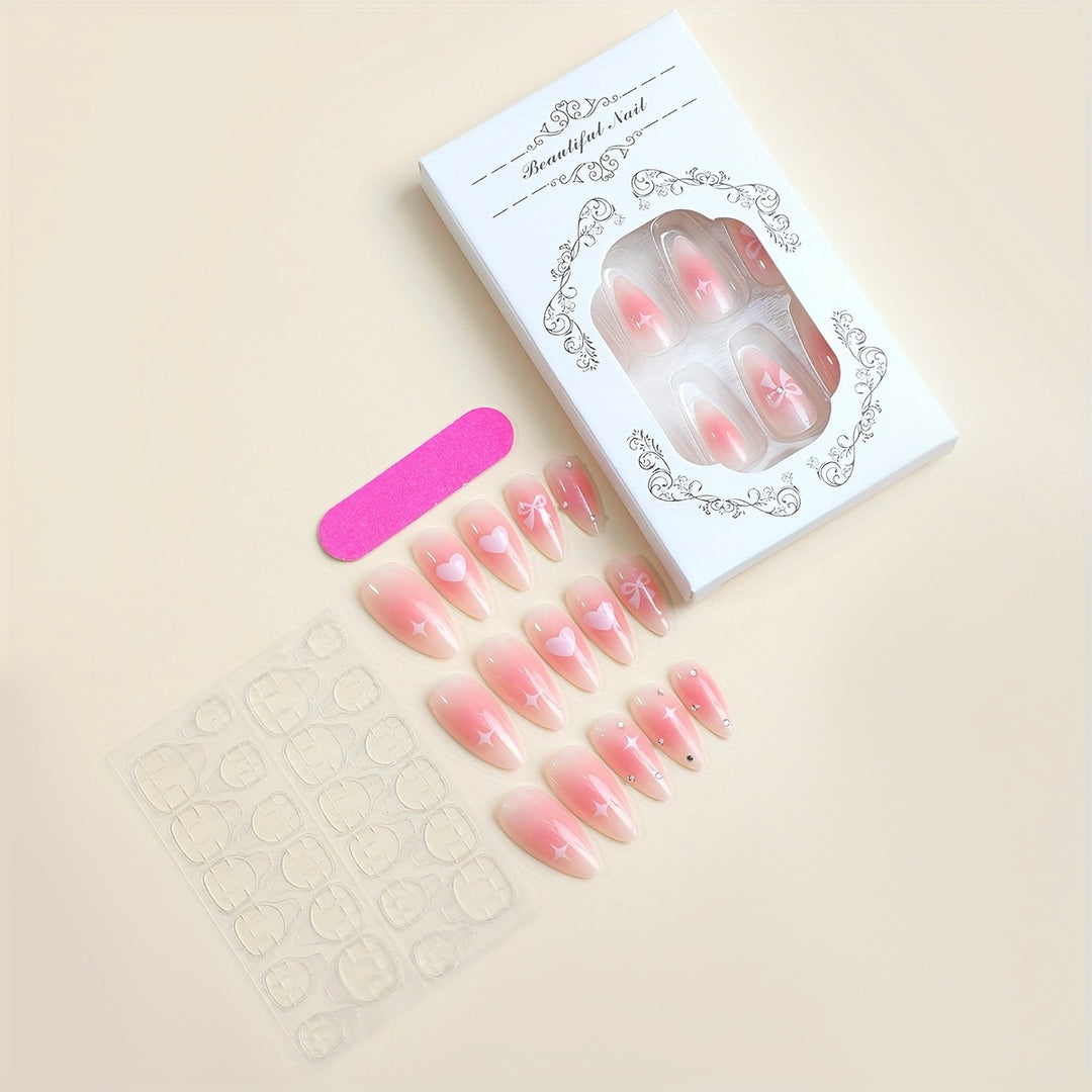 Artificial Nail Set with Romantic Design Kalsten