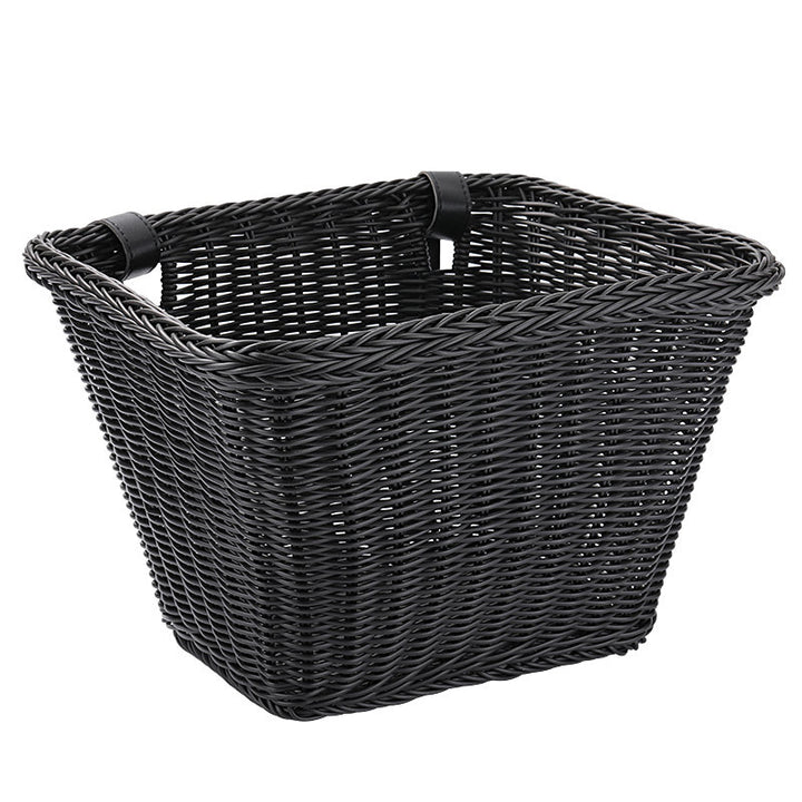 Ladies Versatile Storage Basket with Elegant Leather Handles Kalsten