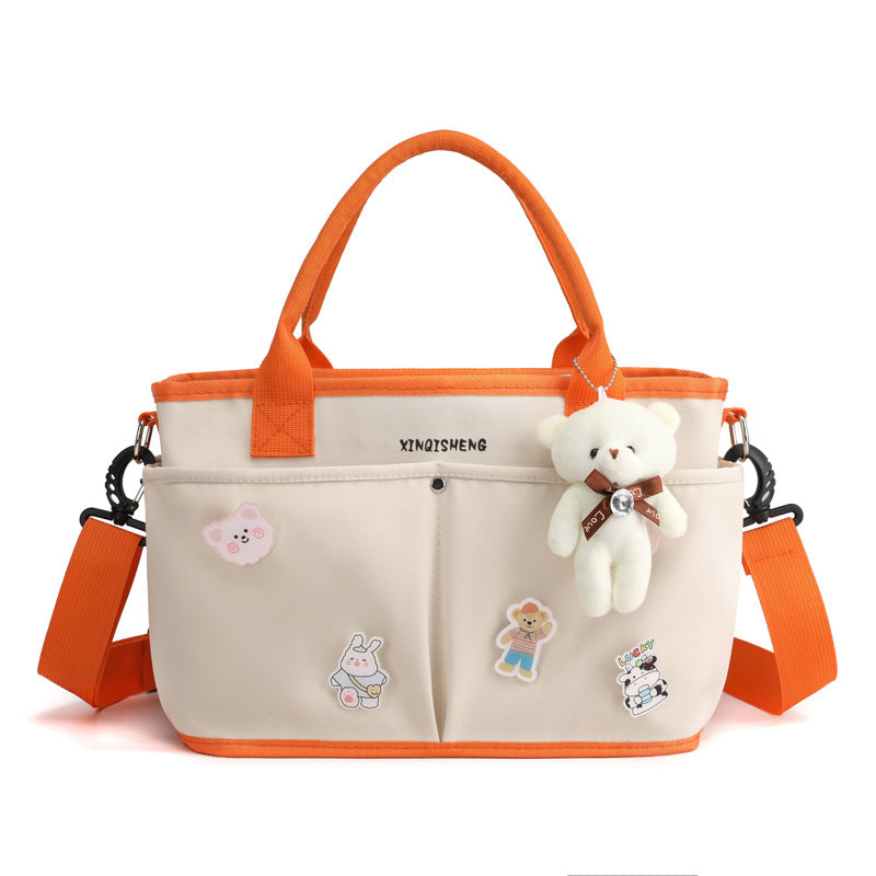 Multi-Pocket Floral Pattern Tote Bag Kalsten