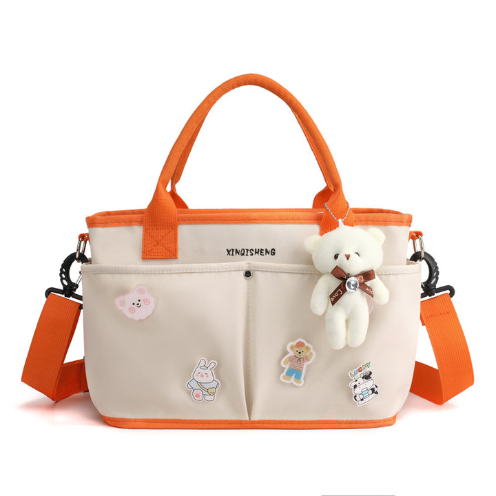 Multi-Pocket Floral Pattern Tote Bag Kalsten
