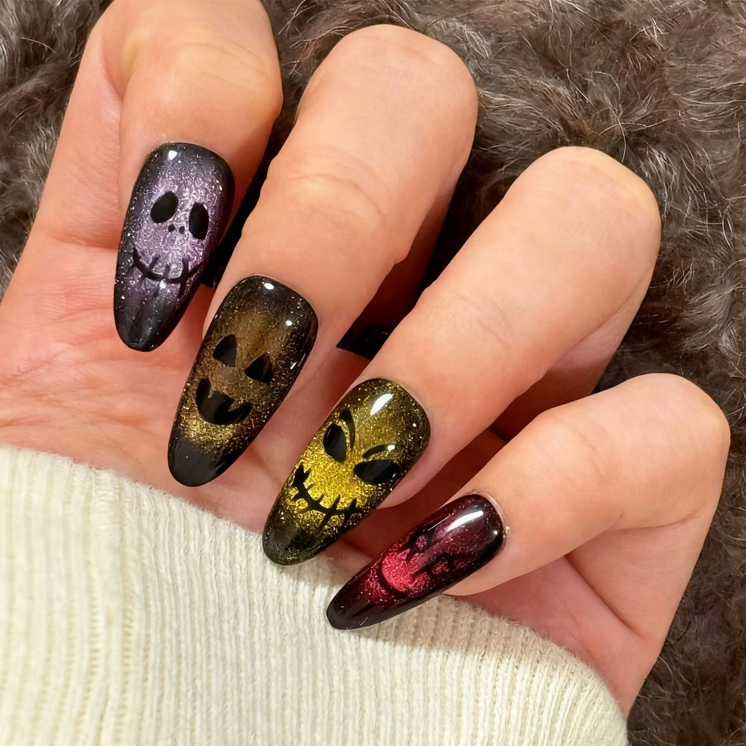 Creative Halloween Nail Art Set with Detailed Creepy Design Kalsten