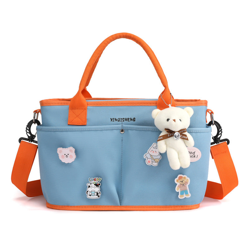 Multi-Pocket Floral Pattern Tote Bag Kalsten