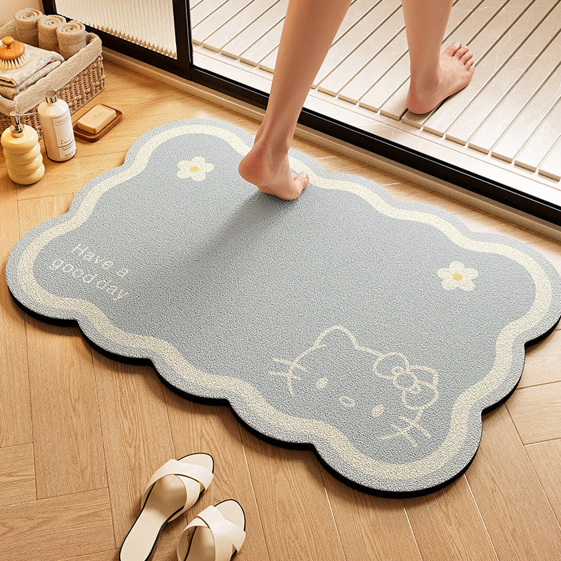 Playful Character-Shaped Bath Mat