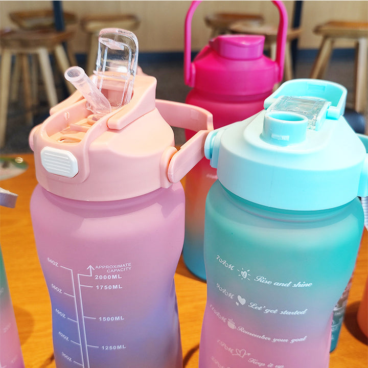 Women's ergonomic water bottle with motivational markings Kalsten