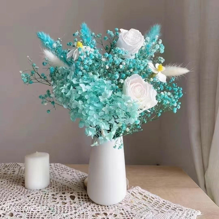 Dried Floral Bouquet with Elegant Yellow Accents