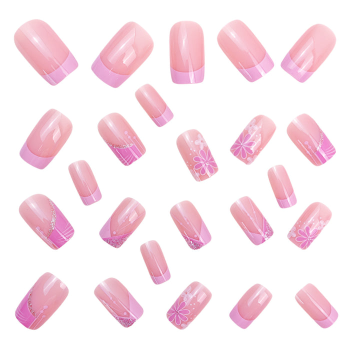 Floral Acrylic Press-On Nail Art Kalsten