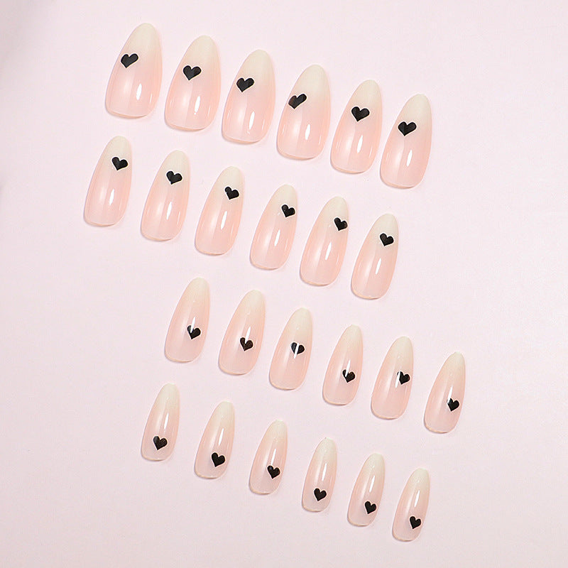 Heart-Accent Artistic Press-On Nails Kalsten