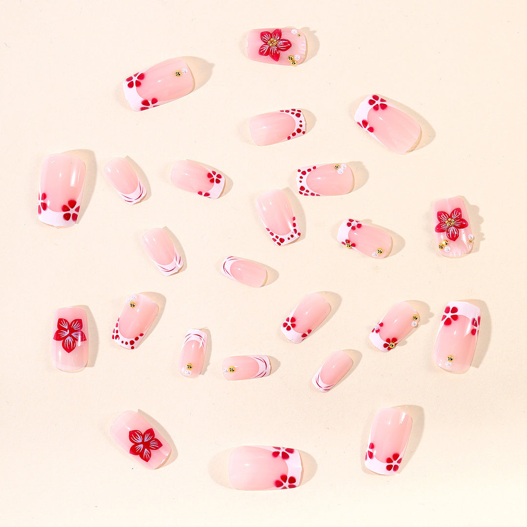 Decorative 3D Floral Nail Art Extensions Kalsten