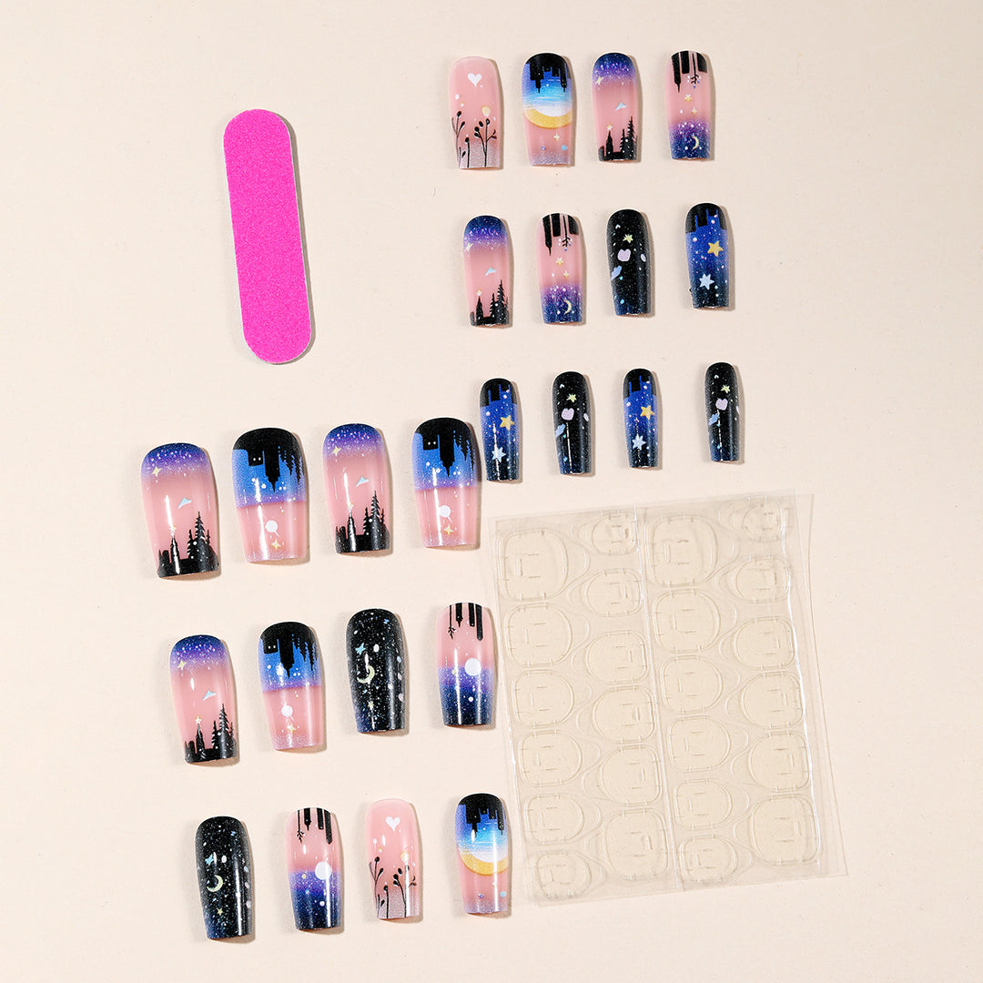 Celestial Themed Nail Art Design Kalsten