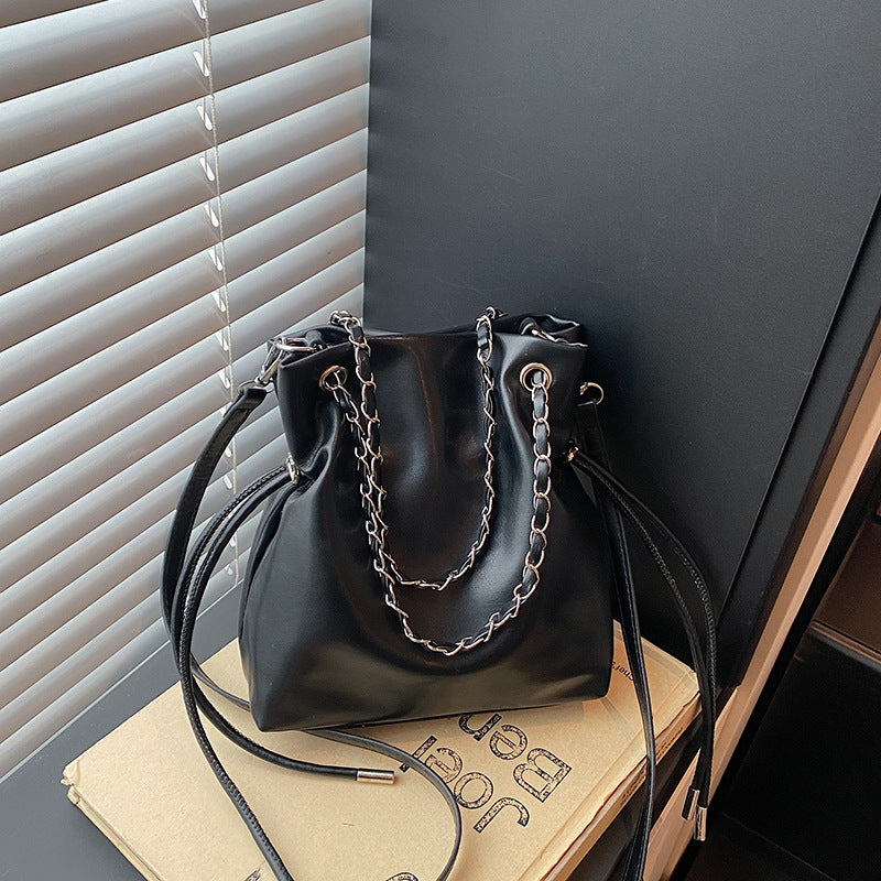 WoChic Slouchy Leather Bucket Bag Kalsten