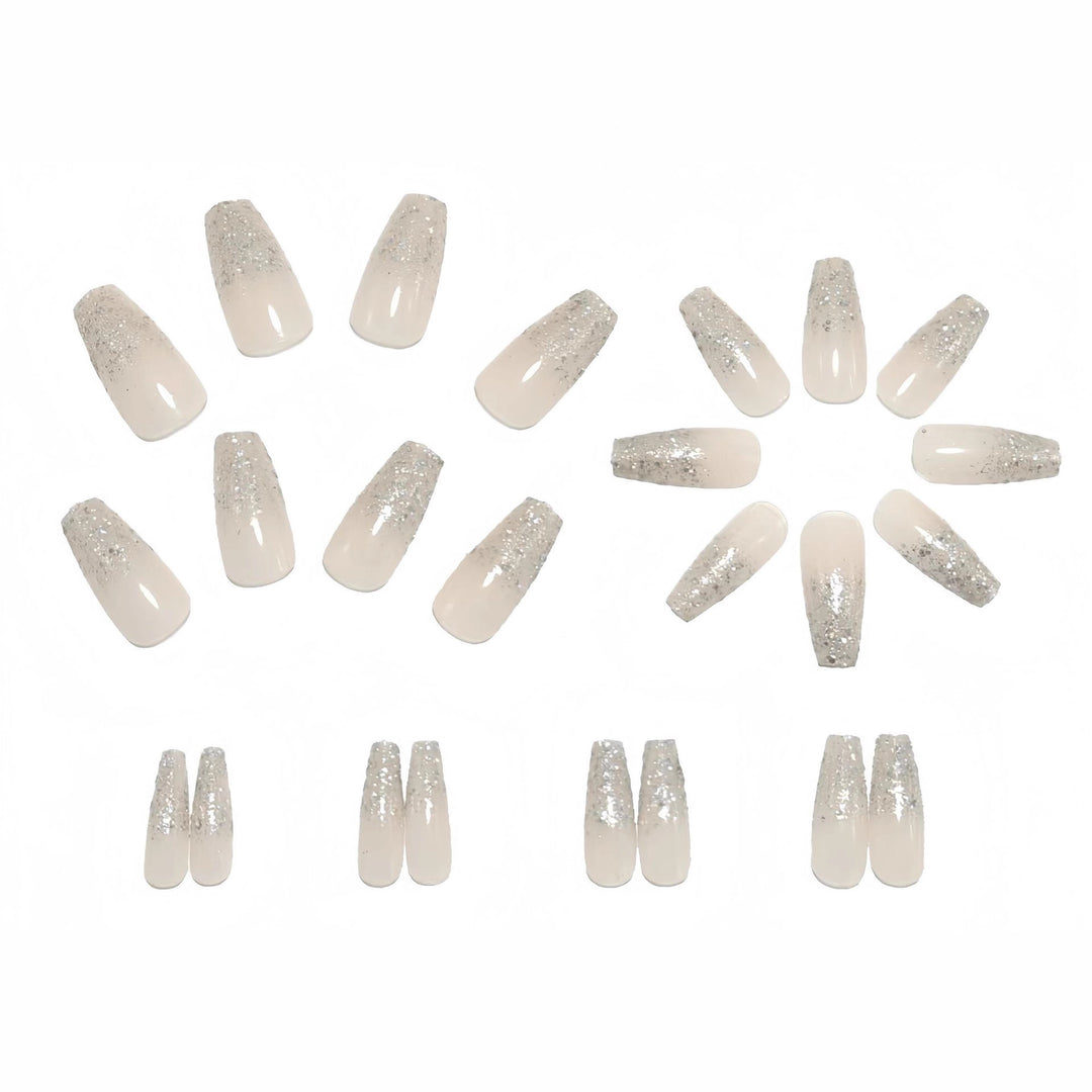 Artificial nails with glitter French tips Kalsten
