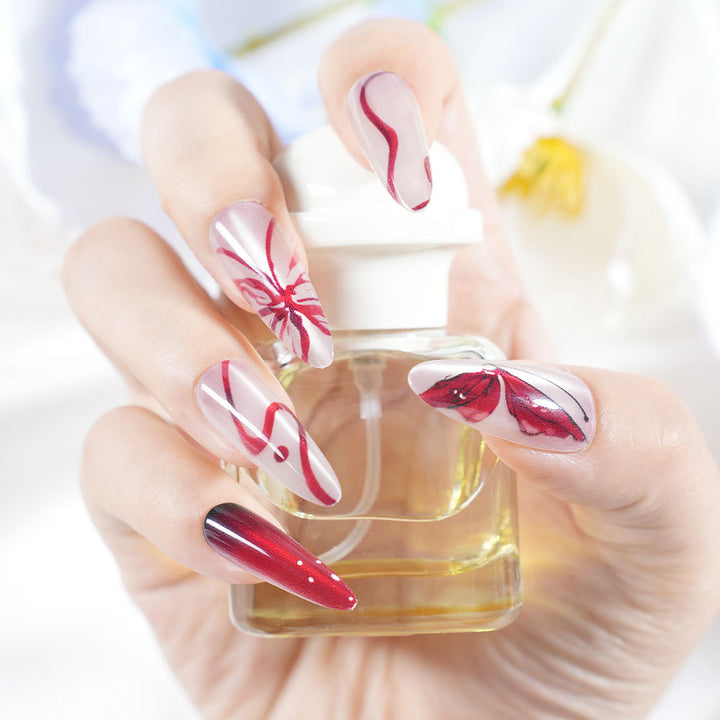 Artistic Long Press-On Nail Design Kalsten