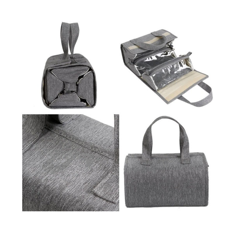 Practical cosmetic organizer bag with transparent compartments Kalsten