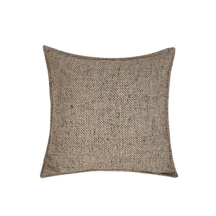Square decorative cushion cover made of coarse woven bouclé with fine piping Kalsten