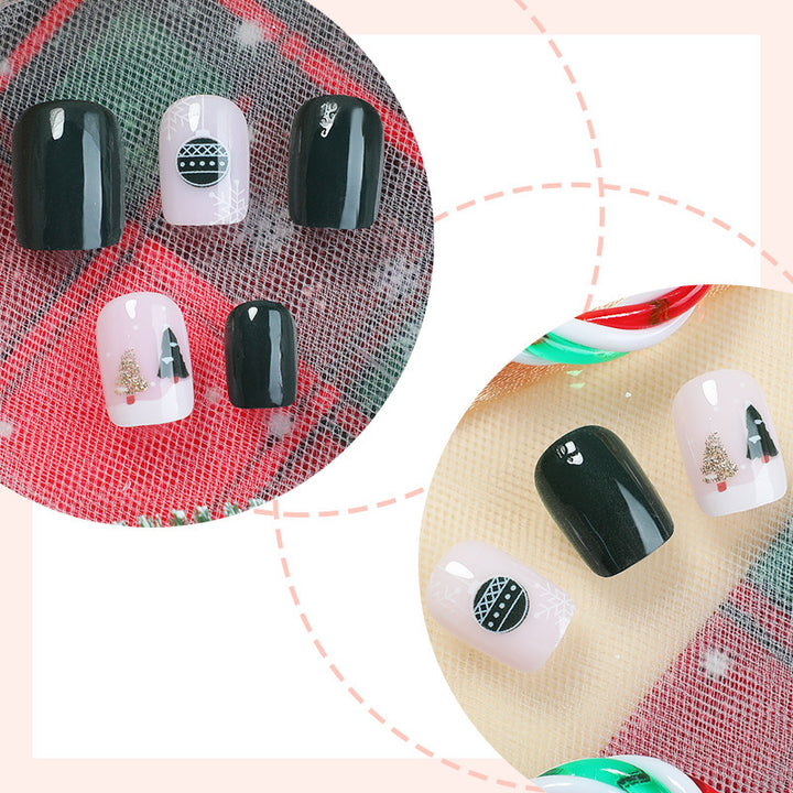 Artificial nail set with winter decoration Kalsten