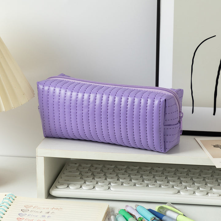 Textured Zippered Pencil Case Kalsten