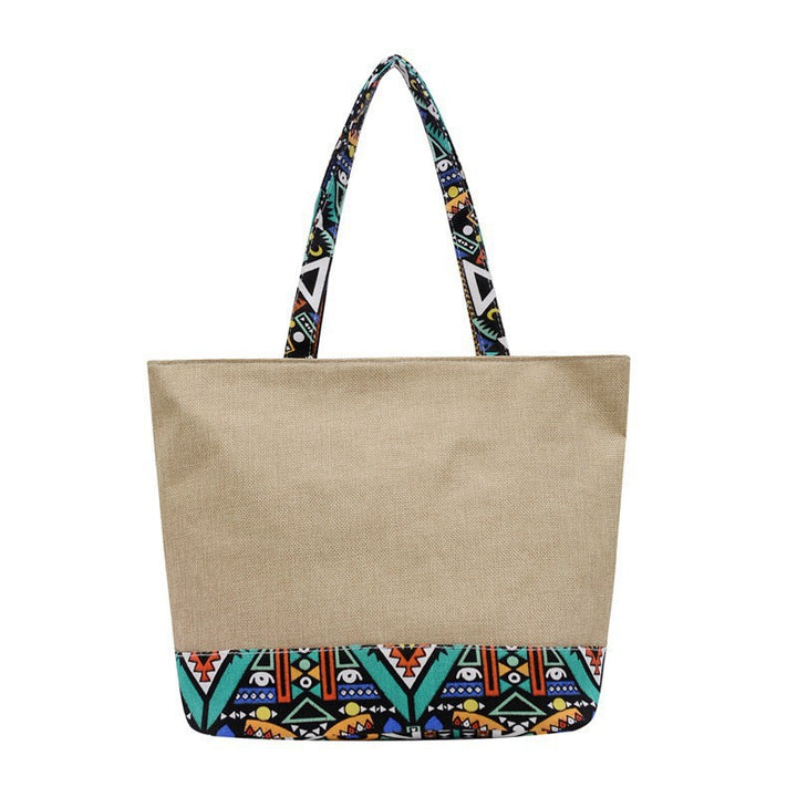 Geometric Patterned Beach Tote