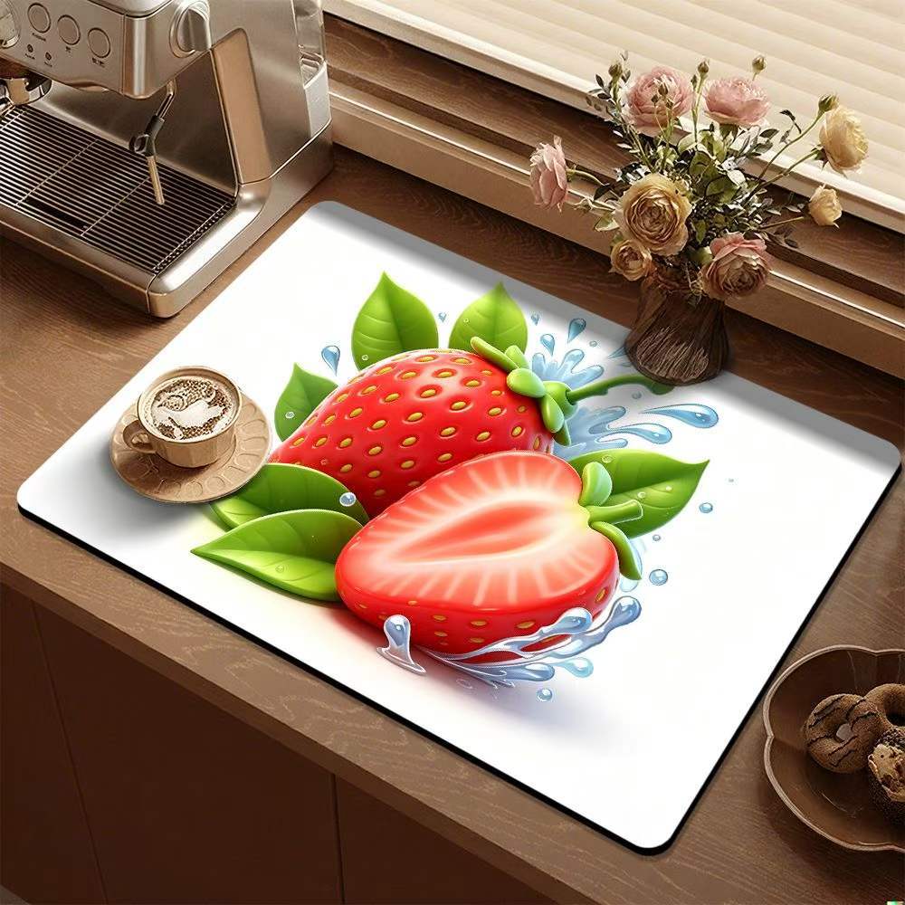 Lemon-Themed Decorative Kitchen Mat Kalsten