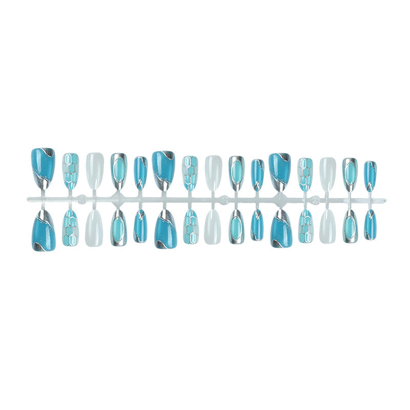 Elegant Metallic Press-On Nail Set