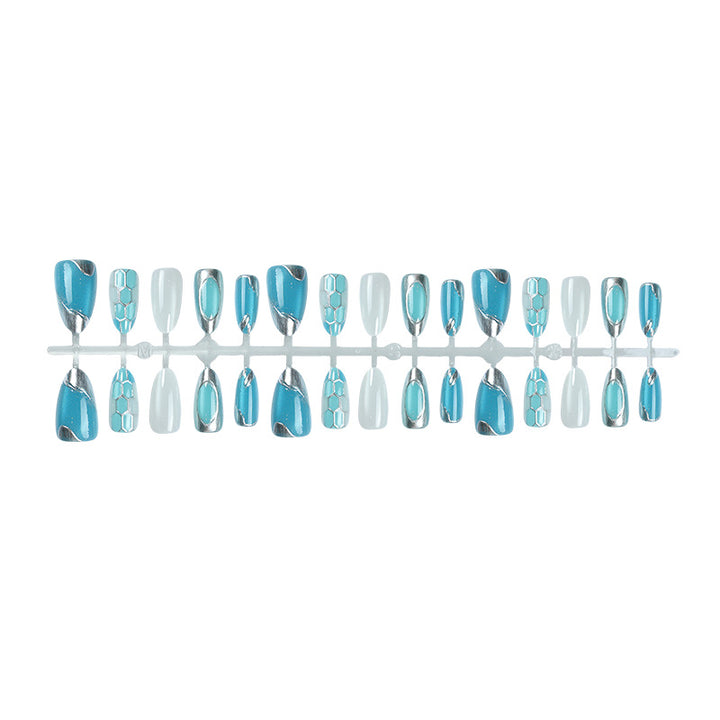Elegant Metallic Press-On Nail Set