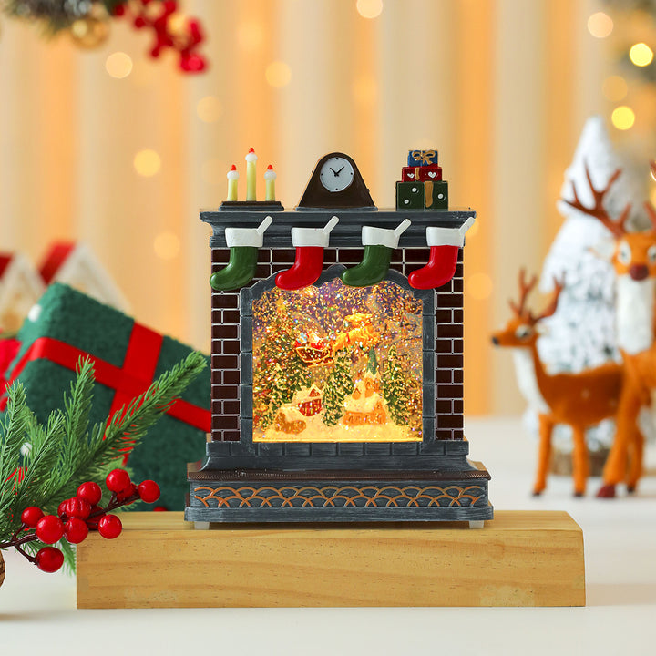 LED Illuminated Christmas Fireplace Decoration Kalsten