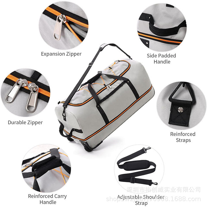 Rolling Travel Duffle Bag with Adaptive Wheels Kalsten