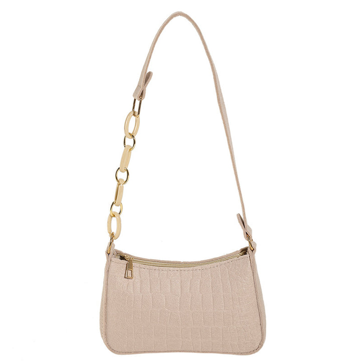 Croc-Textured Mini Crossbody Bag