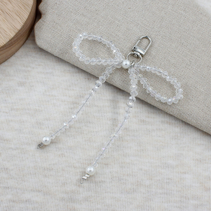 Elegant Beaded Bow Brooch Kalsten