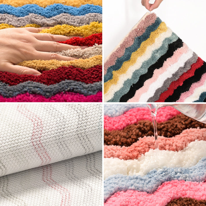 Fringed Chevron Bath Mat Kalsten