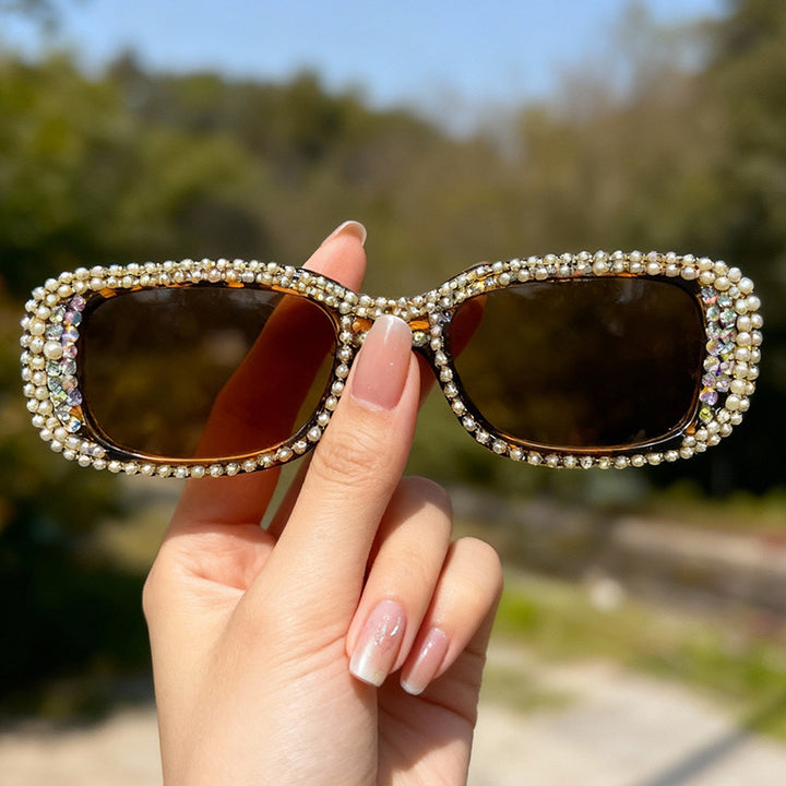 Rhinestone-Embellished Fashion Sunglasses Kalsten