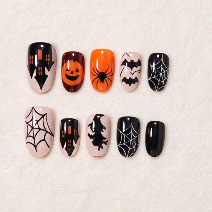 Halloween Themed Press-On Nail Art Kit Kalsten