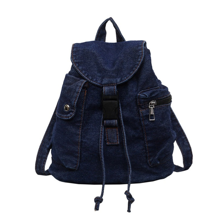 Casual Denim Drawstring Backpack Kalsten
