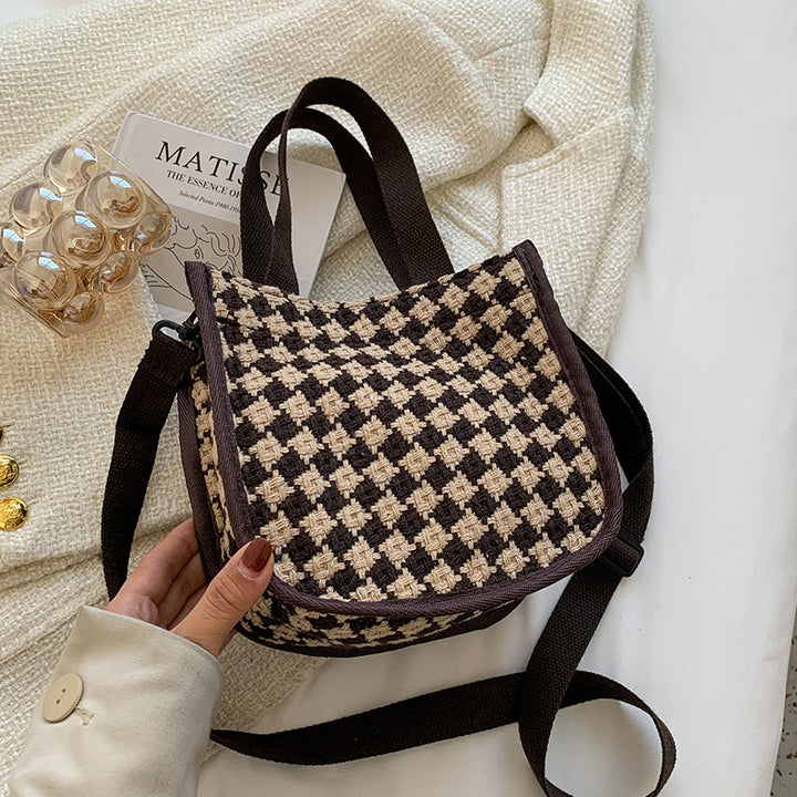 Checkerboard Pattern Handbag