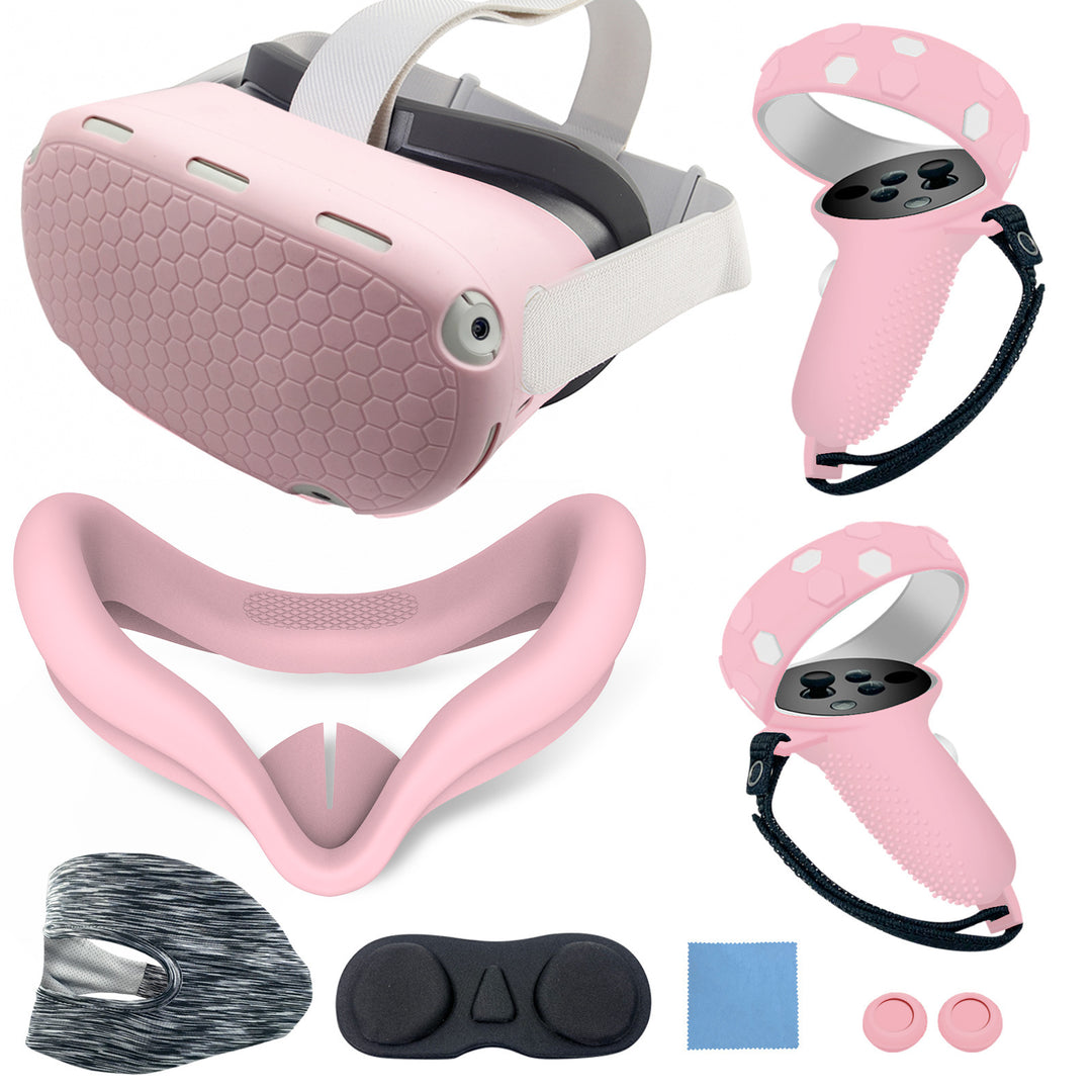 VR headset with ergonomic holding bracket and protective cover Kalsten
