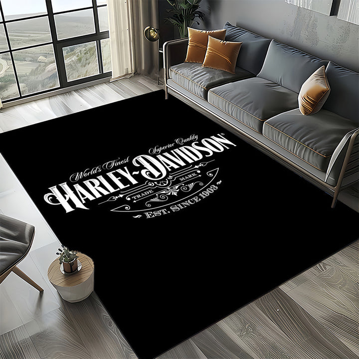 Harley Davidson Logo Area Rug