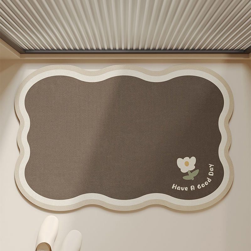 Absorbent Floral Print Bath Mat Kalsten