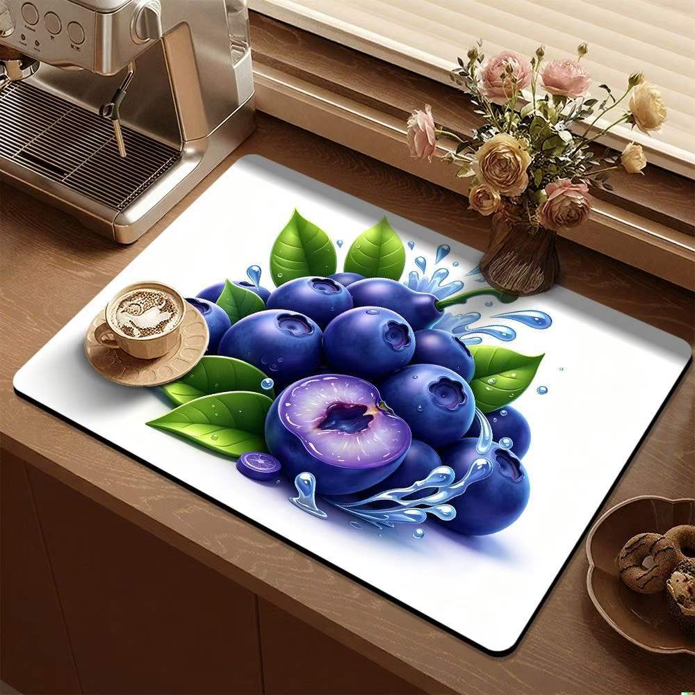 Lemon-Themed Decorative Kitchen Mat Kalsten