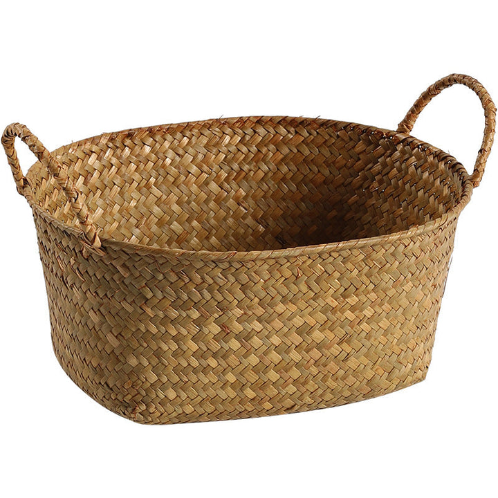 Artisan Woven Storage Basket with Handles Kalsten